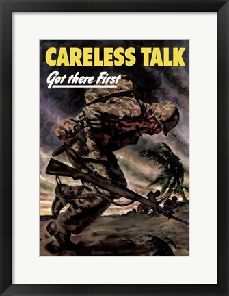 Framed Careless Talk Got There First Print