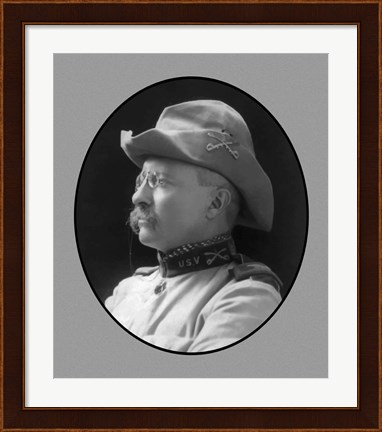 Framed Colonel Theodore Roosevelt (side profile) Print