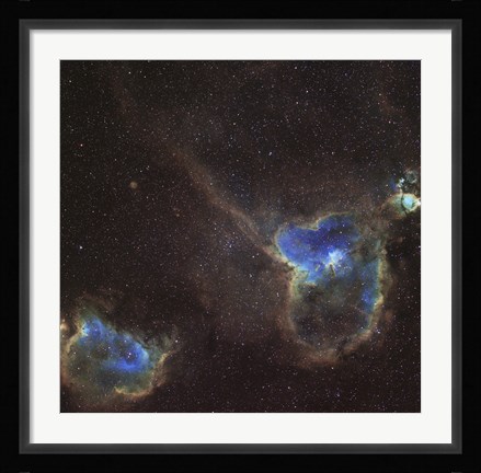 Framed Heart and Soul Nebula Print