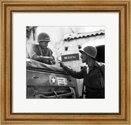 Framed General George Smith Patton Print