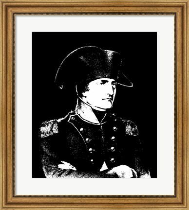 Framed Napoleon Bonaparte in uniform Print