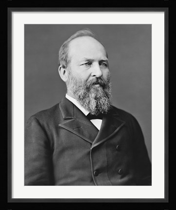 Framed President James Garfield Print