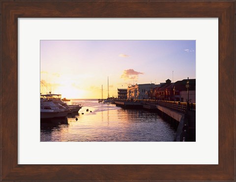 Framed Sunset, Bridgetown, Barbados, Caribbean Print