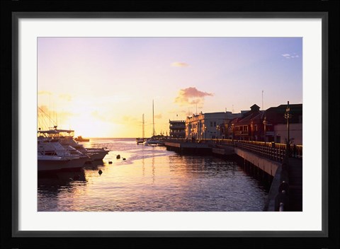 Framed Sunset, Bridgetown, Barbados, Caribbean Print