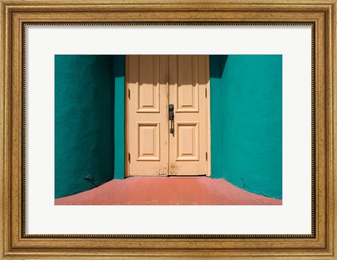 Framed Bahamas, New Providence Island, Nassau, Doorway Print