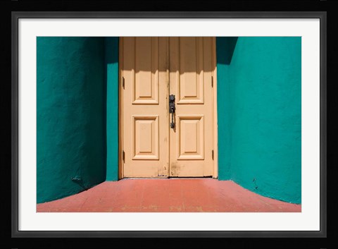 Framed Bahamas, New Providence Island, Nassau, Doorway Print