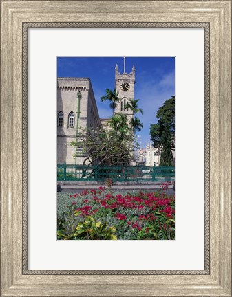 Framed Government House, Bridgetown, Barbados, Caribbean Print