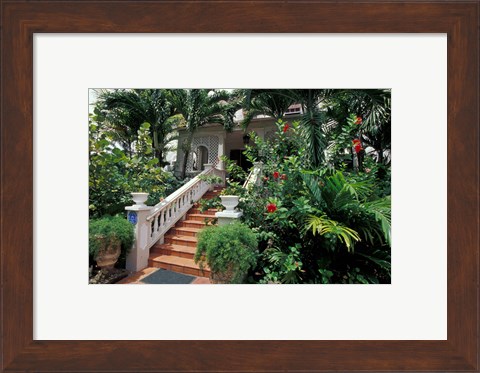 Framed Sunbury Plantation House, St Phillip Parish, Barbados, Caribbean Print