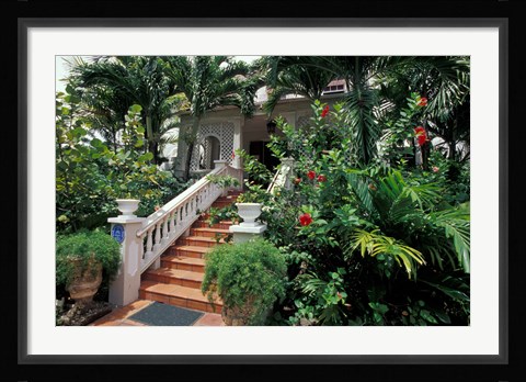 Framed Sunbury Plantation House, St Phillip Parish, Barbados, Caribbean Print