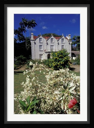 Framed St Nicholas Abbey, St Peter Parish, Barbados, Caribbean Print