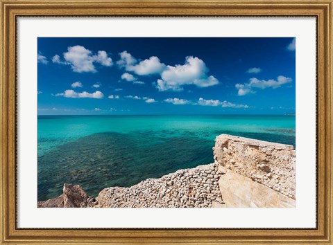 Framed Bahamas, Eleuthera Island, Glass Window Bridge Print