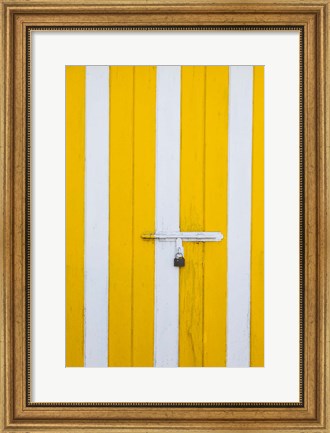 Framed Bahamas, Eleuthera Island, Harbor Island, doorway Print