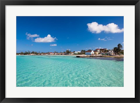 Framed Bahamas, Eleuthera Island, Tarpum Bay, town beach Print