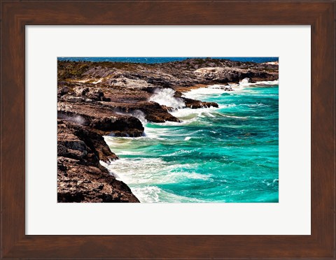 Framed Ocean View from Warderick Cay, Day Land &amp; Sea Park, Exuma, Bahamas Print