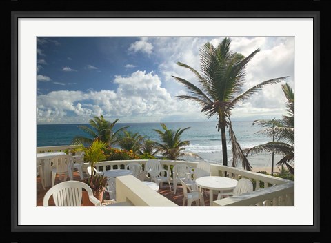 Framed View of Soup Bowl Beach, Bathsheba, Barbados, Caribbean Print
