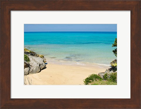 Framed Serene Drew&#39;s Bay Beach, Bermuda Print