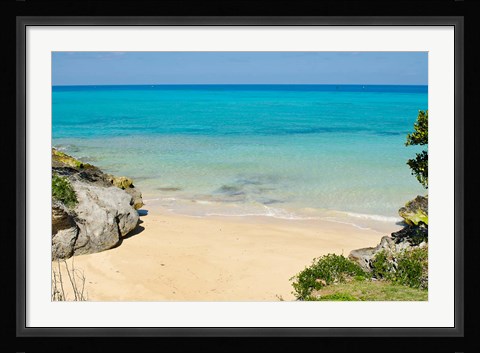Framed Serene Drew's Bay Beach, Bermuda Print