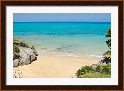 Framed Serene Drew&#39;s Bay Beach, Bermuda Print