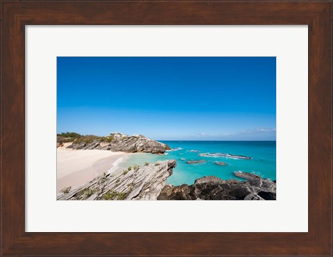 Framed Stonehole Bay Beach, Bermuda Print