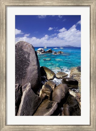 Framed Caribbean, BVI, Virgin Gorda Spring Bay Print