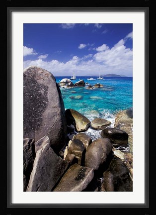 Framed Caribbean, BVI, Virgin Gorda Spring Bay Print