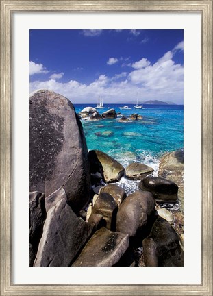 Framed Caribbean, BVI, Virgin Gorda Spring Bay Print