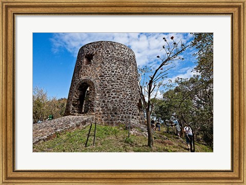Framed Old Sugar Mill in Mount Healthy National Park, Road Town, Tortola Print