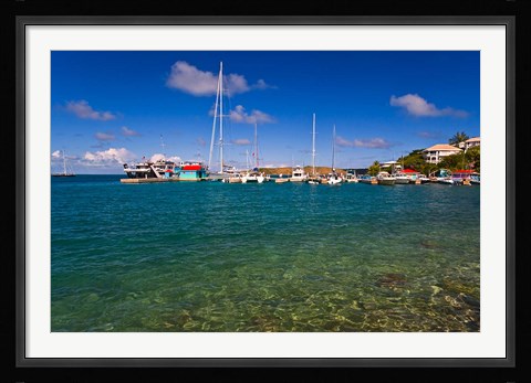 Framed Harbor, Leverick Bay Resort and Marina, BVI Print