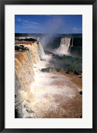 Framed Iguacu Falls, Brazil (vertical) Print