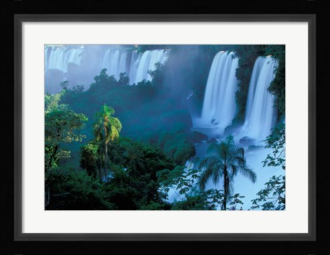 Framed Iguacu National Park, Parana State, Iguacu Falls, Brazil Print
