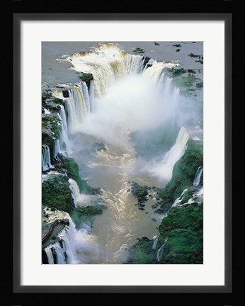 Framed Igwacu Falls Thunders, Brazil Print