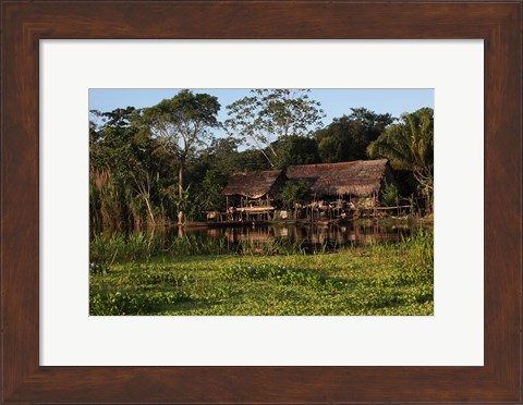 Framed Scenes along the Amazon River in Peru Print