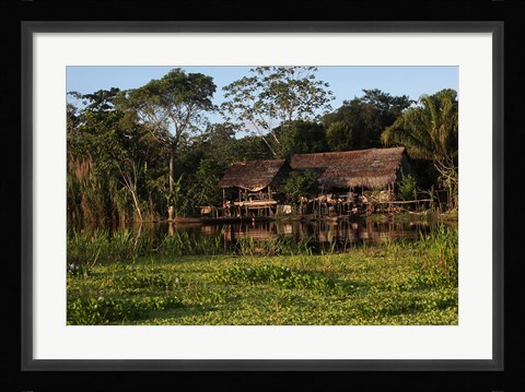 Framed Scenes along the Amazon River in Peru Print