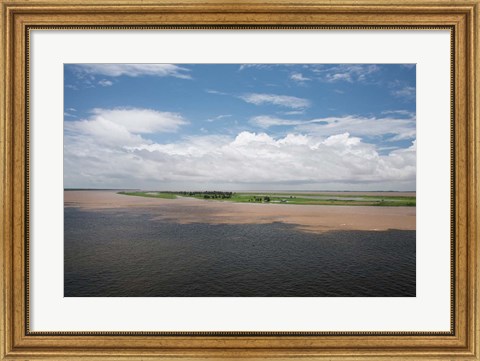 Framed Brazil, Amazon River Meeting of the waters Print