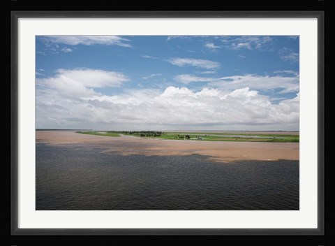Framed Brazil, Amazon River Meeting of the waters Print