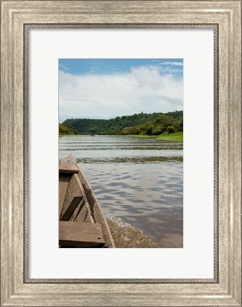 Framed Brazil, Amazon, Valeria River, Boca da Valeria Local wooden canoe Print