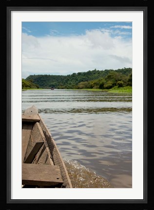Framed Brazil, Amazon, Valeria River, Boca da Valeria Local wooden canoe Print