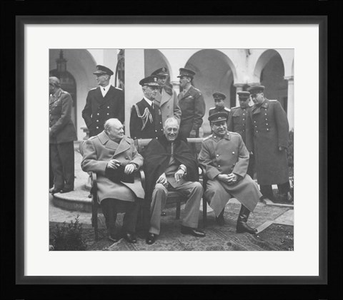 Framed Leaders Meeting at the Yalta Conference Print