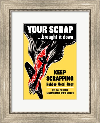 Framed Keep Scrapping Print