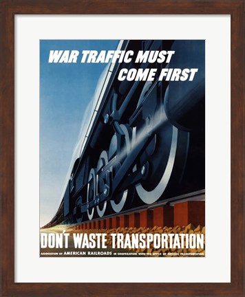 Framed Don&#39;t Waste Transportation Print