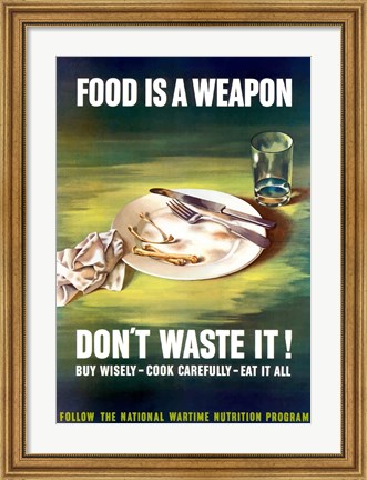Framed Food Is A Weapon Print