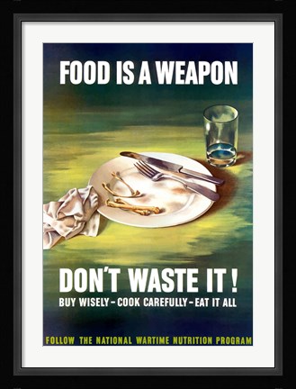 Framed Food Is A Weapon Print