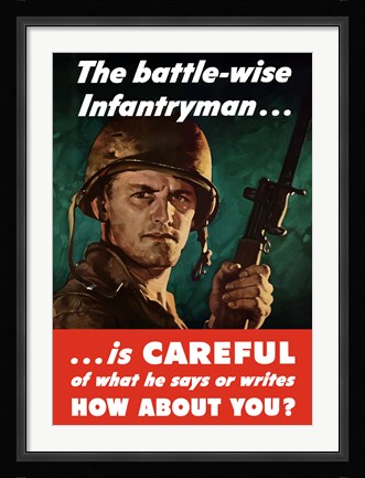 Framed Battle-Wise Infantryman Print