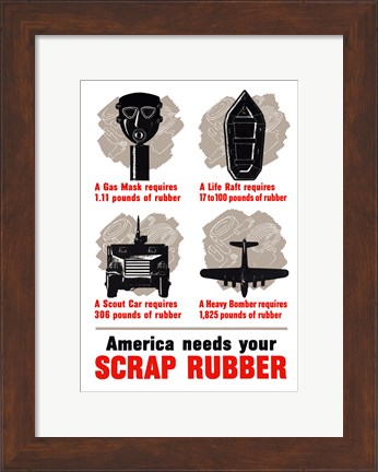 Framed America Needs Your Scrap Rubber Print