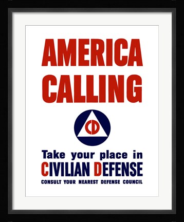 Framed America Calling Print