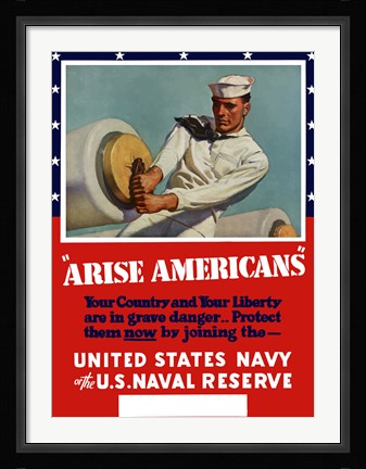 Framed Arise Americans Print