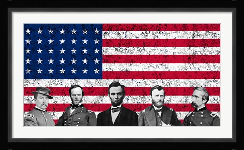 Framed Top Union Generals of the American Civil War Print