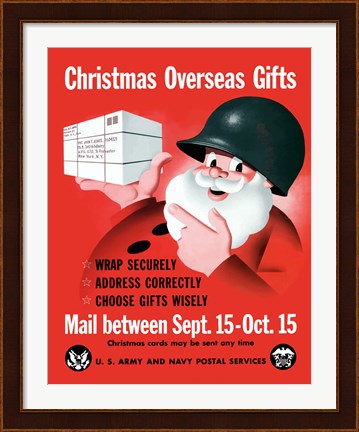 Framed Christmas Overseas Gifts Print
