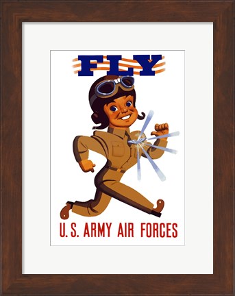 Framed Fly US Army Air Forces Print