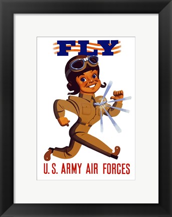 Framed Fly US Army Air Forces Print